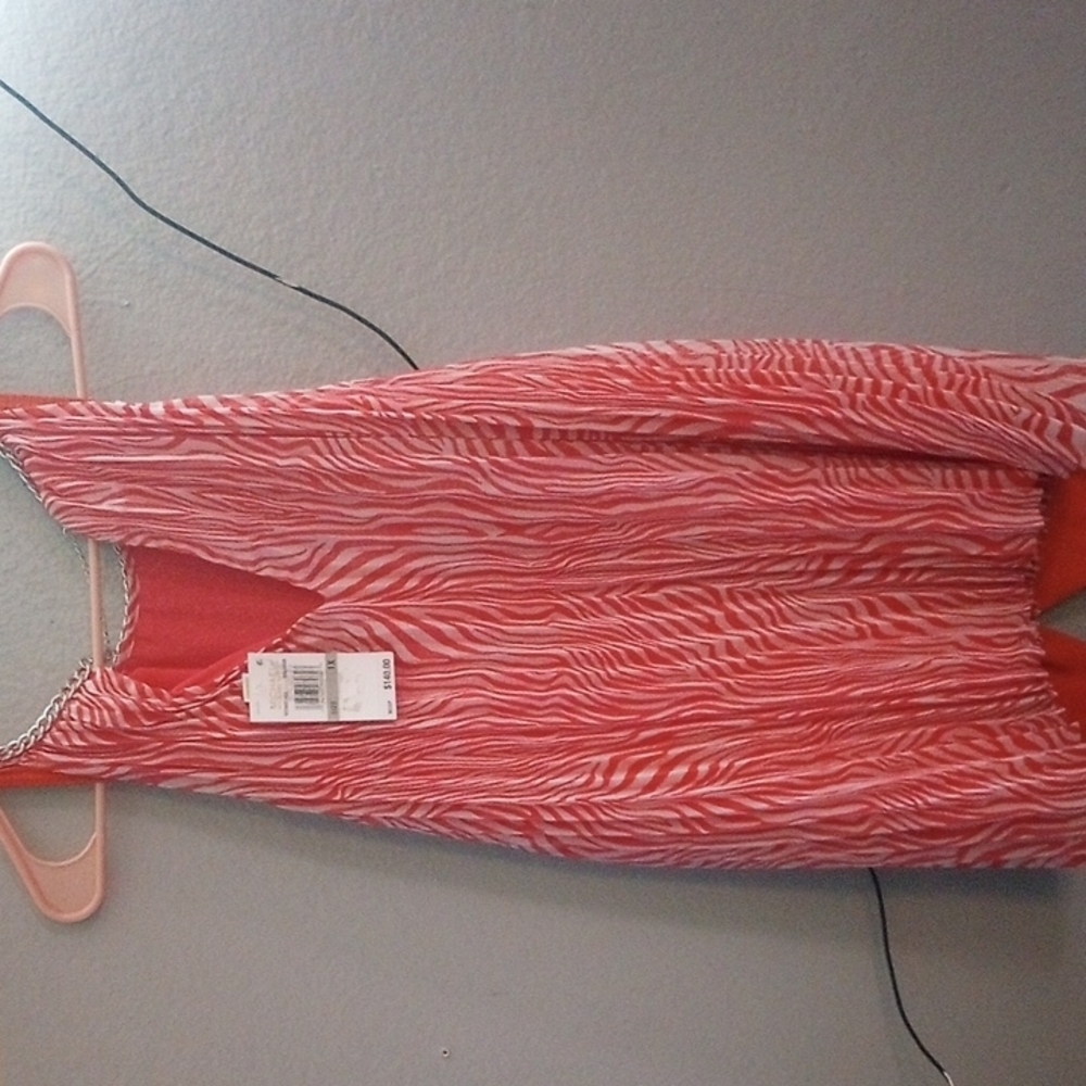 Red and White Zebra Print Dress
